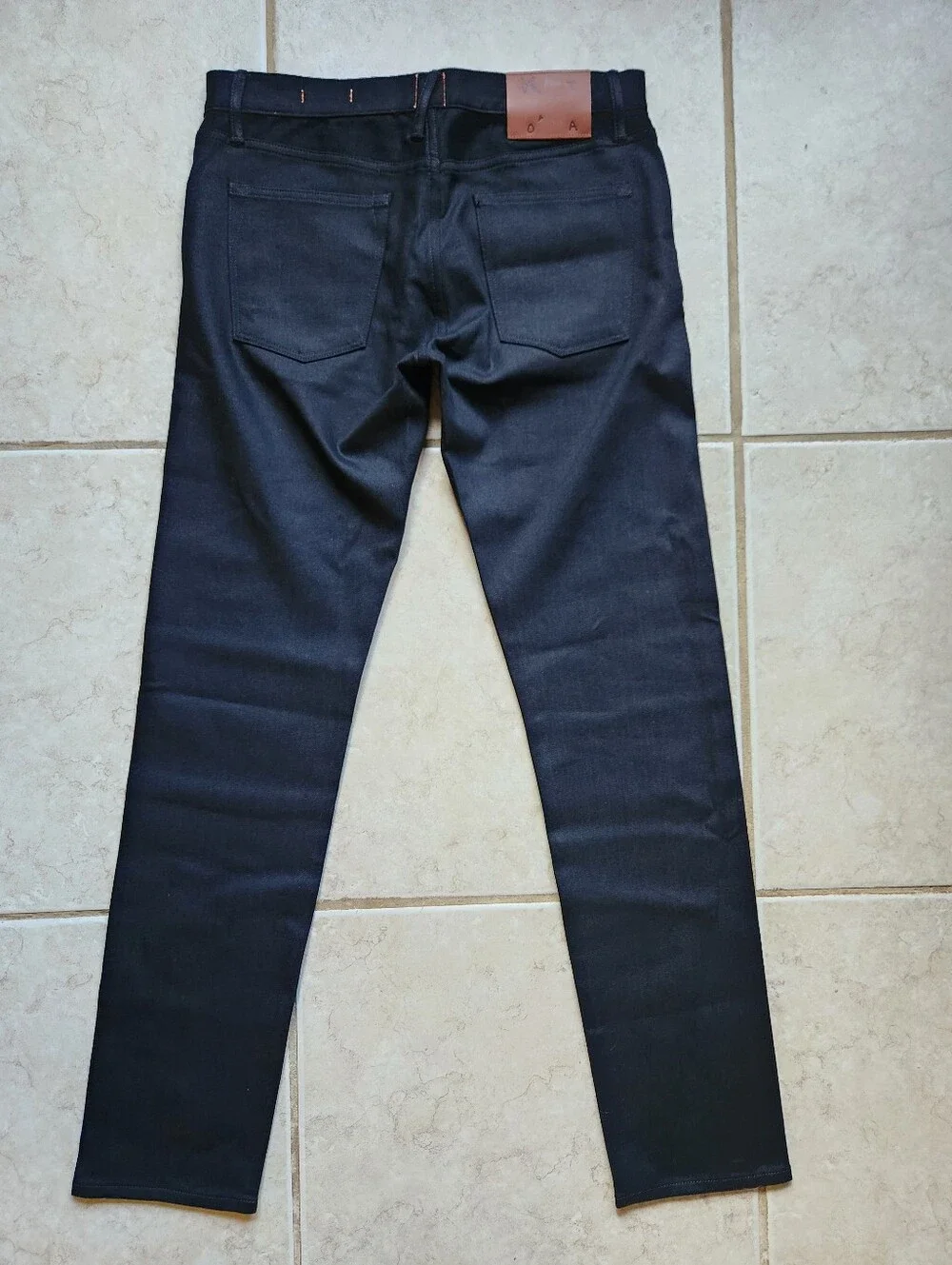 NWOT KATO’ Hiroshi Kato The Pen Slim Jeans 33x33 Black Raw Selvedge Denim USA